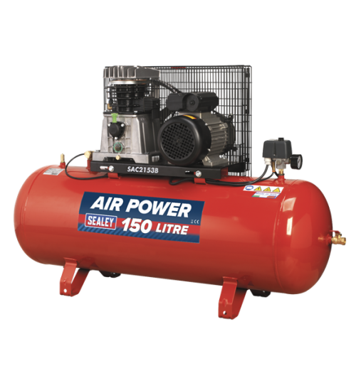 150L Belt Drive Air Compressor 3hp with Cast Cylinders